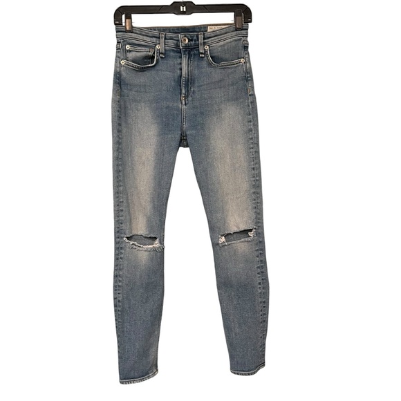 Rag & Bone Nina Tulsa Highrise Skinny Medium Wash Jeans, Sz 26 - Picture 2 of 16